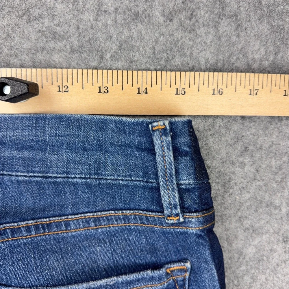FRAME Jeans Women 32 Blue Le Crop Mini Boot High Rise Stripe Stretch Denim Pants